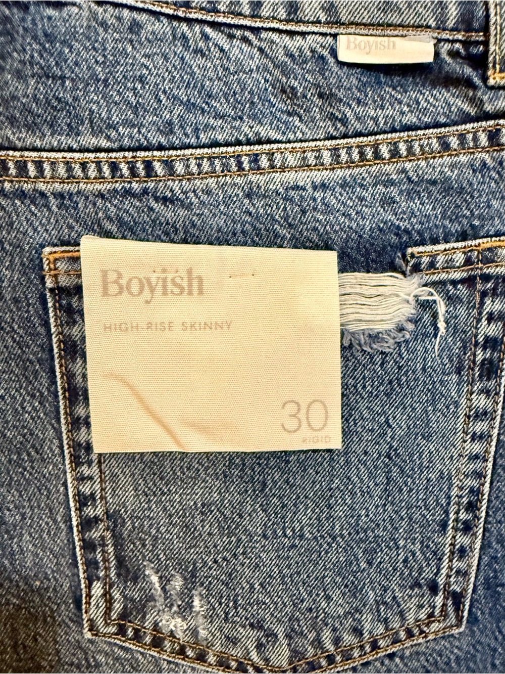 Boyish High Rise Jeans Button Fly The Billy Jeans Women Size 30 NWT